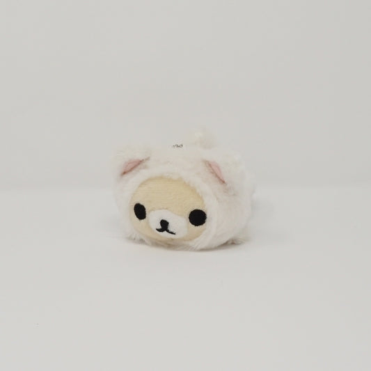 2015 Korilakkuma in White Cat Costume (Prize Toy) Plush Keychain - Cat Theme