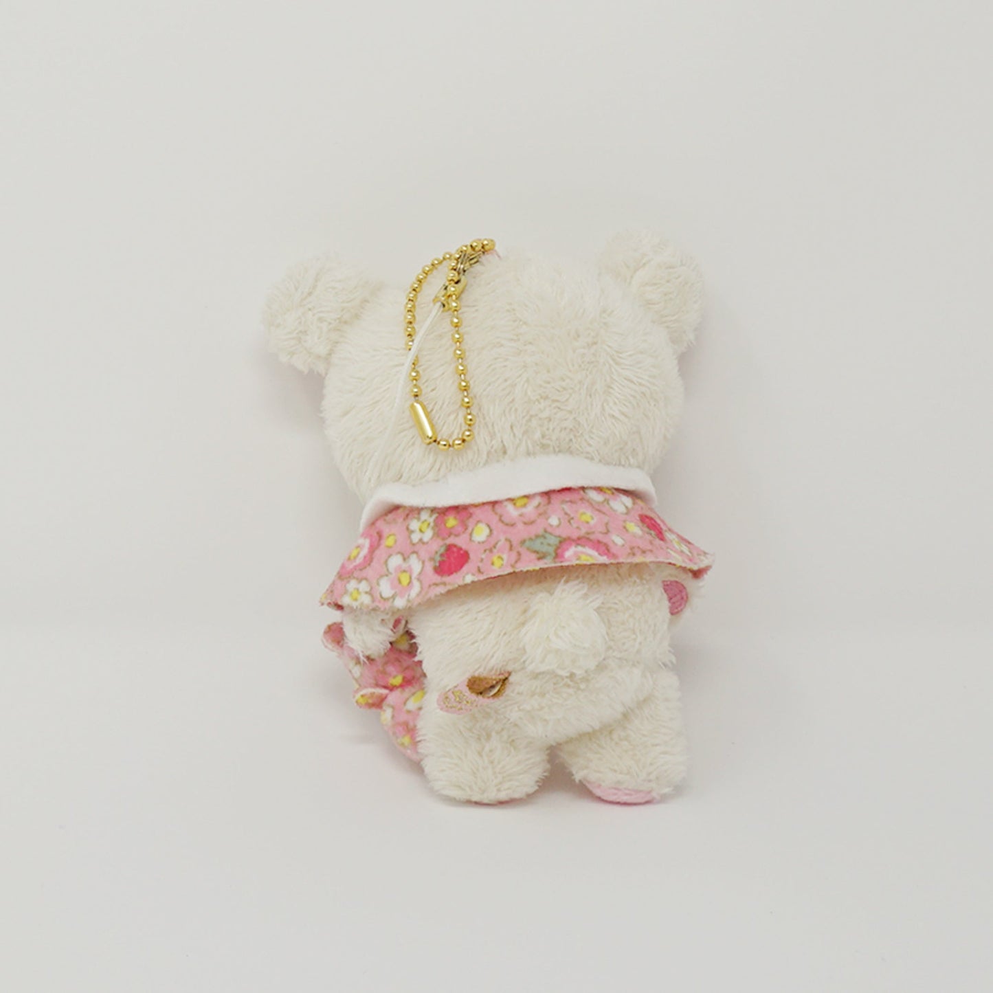 2015 Korilakkuma Pink Pattern Poncho Keychain - Strawberry Flower Theme Rilakkuma